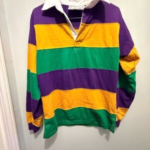 Crescent Multicolor Rugby Shirt Mardi Gras